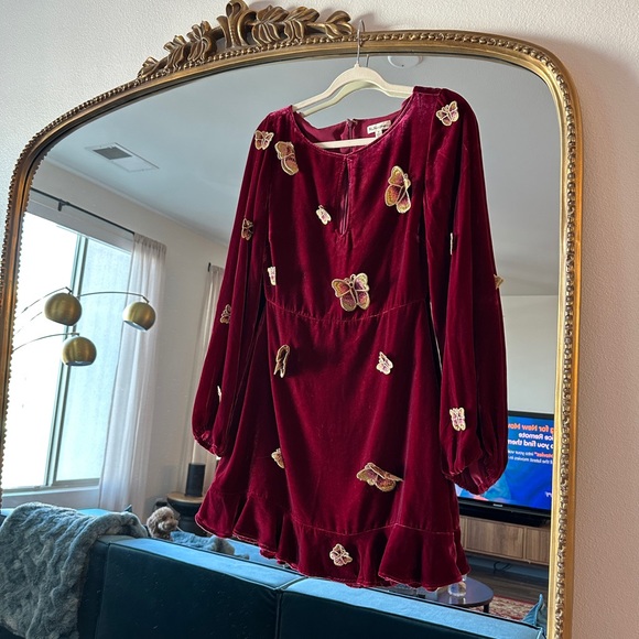 For Love And Lemons Dresses & Skirts - For Love & Lemons Papillon mini dress in raspberry size small